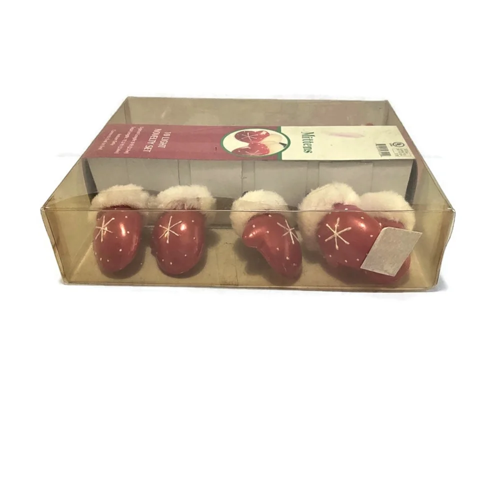 New Santa Red Mittens 10 Light Set Novelty Christmas Lights, 2004,